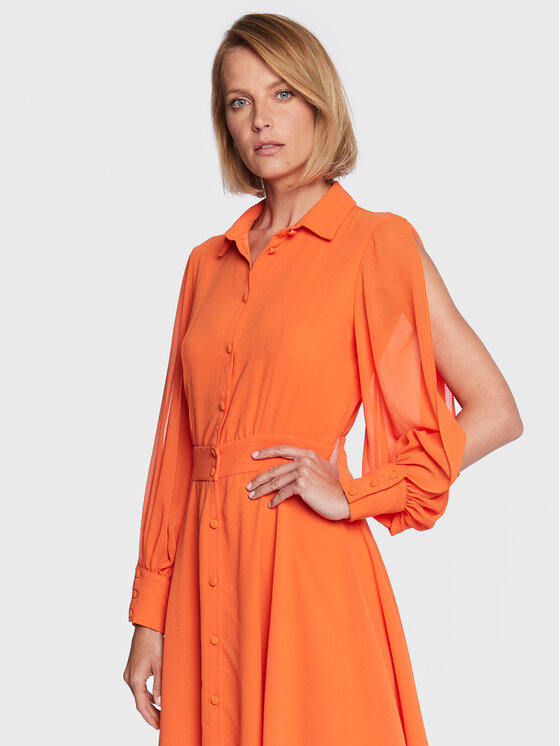 Fracomina Fracomina Košilové šaty FS23SD2003W41201 Oranžová Regular Fit