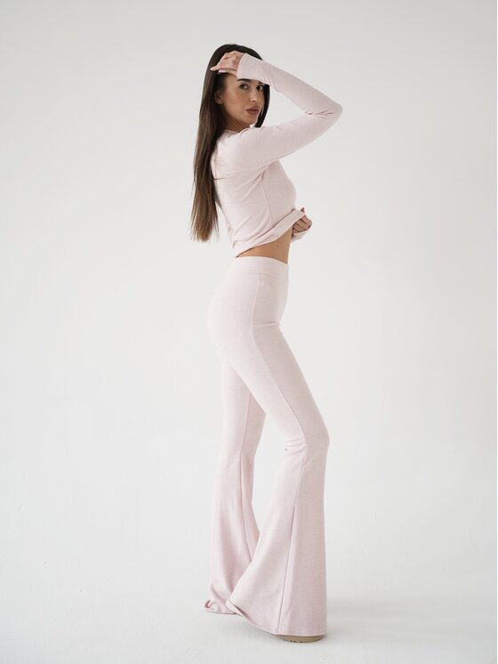 MissDenim MissDenim Longsleeve Cozy Różowy Second Skin Fit