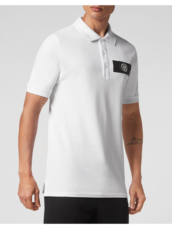 Plein Sport Plein Sport Polo 2051 Biały Slim Fit