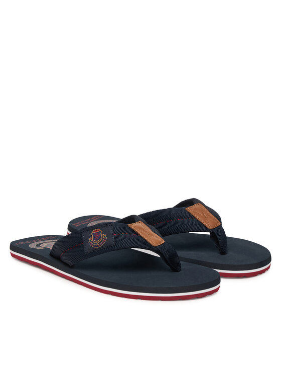 Tommy Hilfiger Tommy Hilfiger Japonke Patch Hilfiger Beach Sandal FM0FM05804 Mornarsko modra