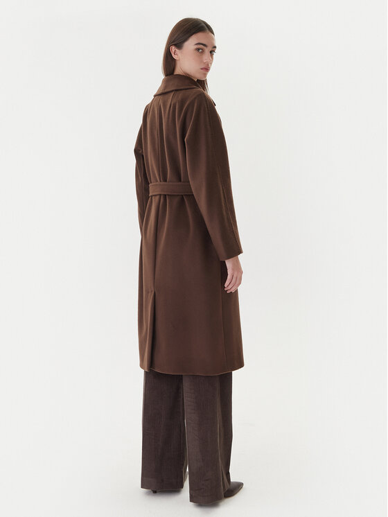 Weekend Max Mara Weekend Max Mara Gyapjú kabát Resina 2525016102 Barna Regular Fit