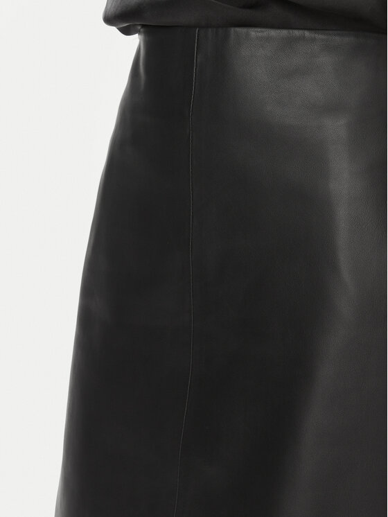 2NDDAY 2NDDAY Fustă din piele Ceciliana 2000552642 Negru Slim Fit