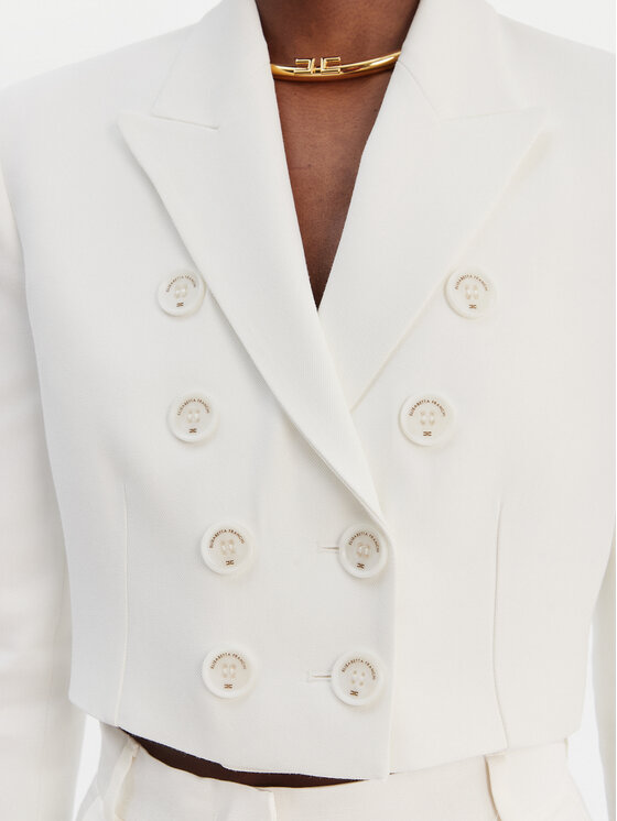 Elisabetta Franchi Elisabetta Franchi Sakoi G-I223-61E2-V690 Écru Regular Fit