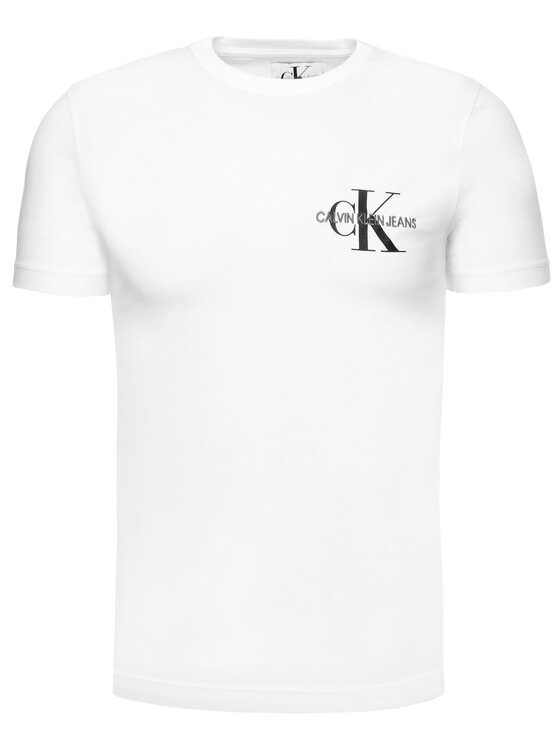 Calvin Klein Jeans Calvin Klein Jeans T-shirt Monogram Embro J30J313438 Bianco Regular Fit