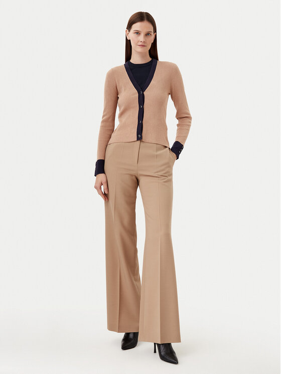 Motivi Motivi Kardigán M4376000732N Bézs Slim Fit