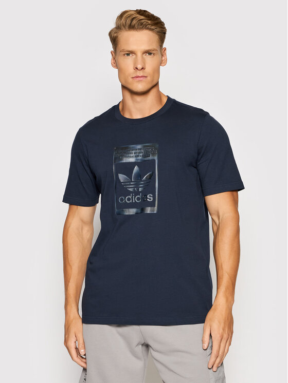 adidas T-Shirt Camo Infill H13496 Dunkelblau Regular Fit • Modivo.de
