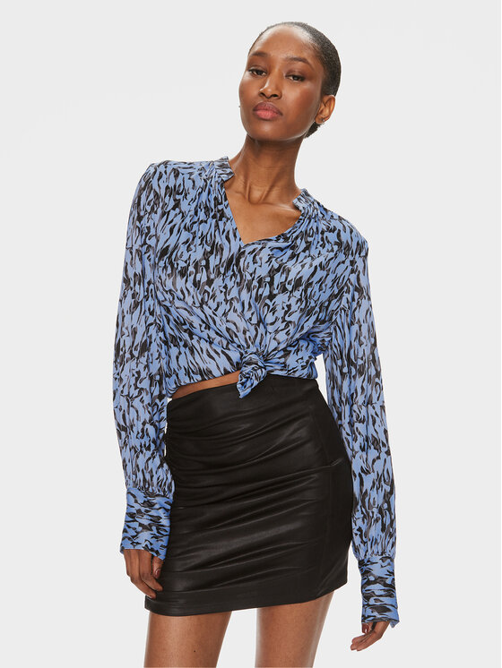 Karen by Simonsen Blúzka Nikole 10104887 Modrá Regular Fit