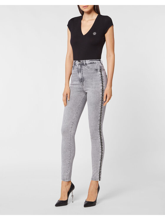 PHILIPP PLEIN PHILIPP PLEIN Jeansy 2717 Szary Slim Fit