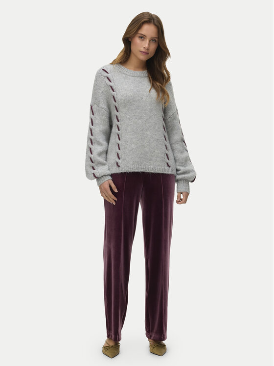 Vero Moda Vero Moda Pulover Ilina 10334866 Gri Loose Fit