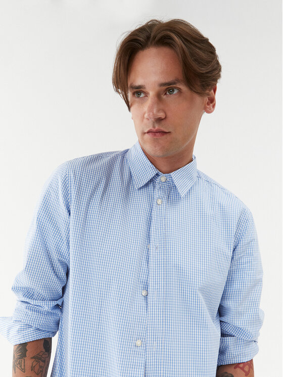 United Colors Of Benetton United Colors Of Benetton Košile 5WHT5QKN8 Modrá Slim Fit
