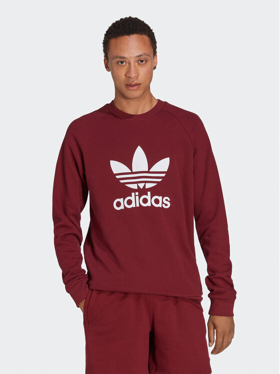 adidas trefoil sweatshirt red