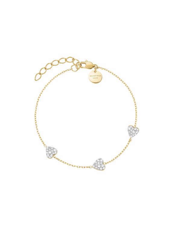 Rosefield Rosefield Bransoletka DIAMOND HEARTS Złoty