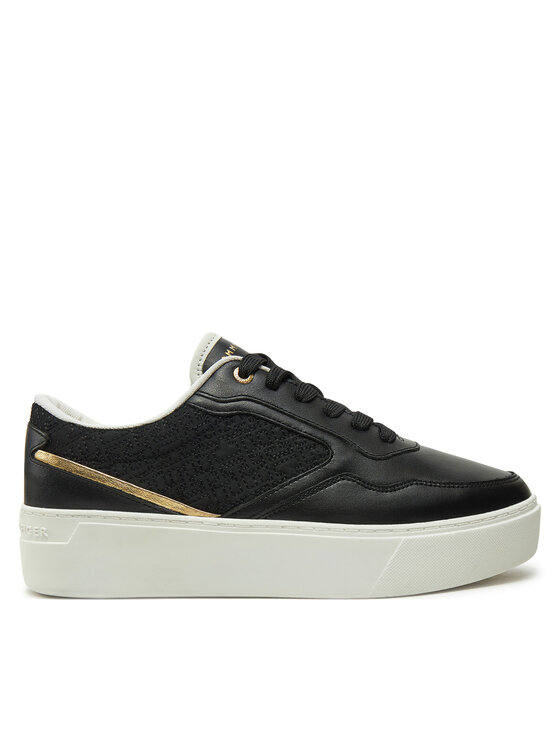 Tommy Hilfiger Sneakersy Platform Monogram Sneaker FW0FW08121 Čierna