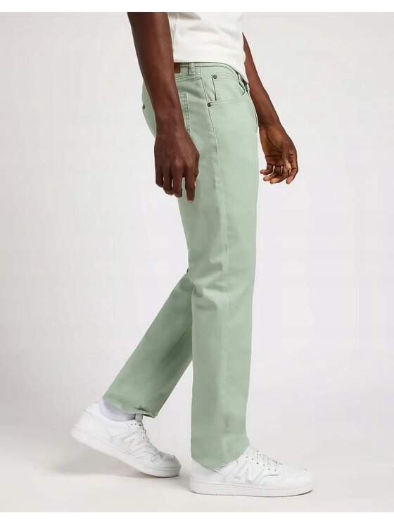 Lee Lee Jeansy DAREN ZIP FLY Zielony Straight Fit