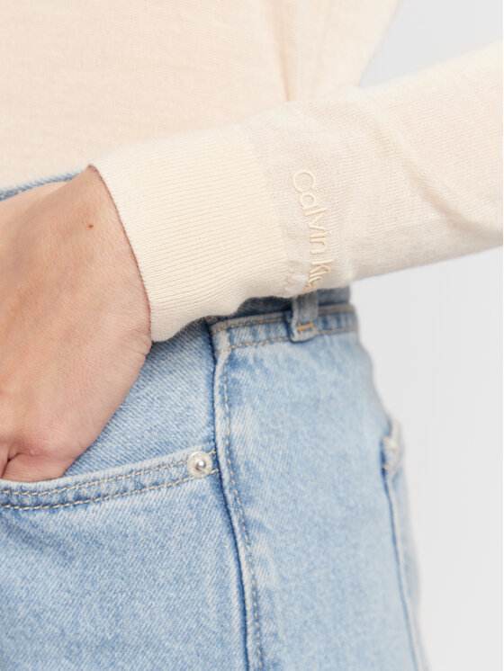 Calvin Klein Calvin Klein Rolák Extra Fine K20K204770 Béžová Slim Fit