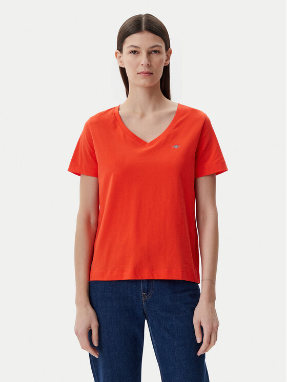 Gant Gant T-Shirt Shield 4200750 Oranžová Regular Fit
