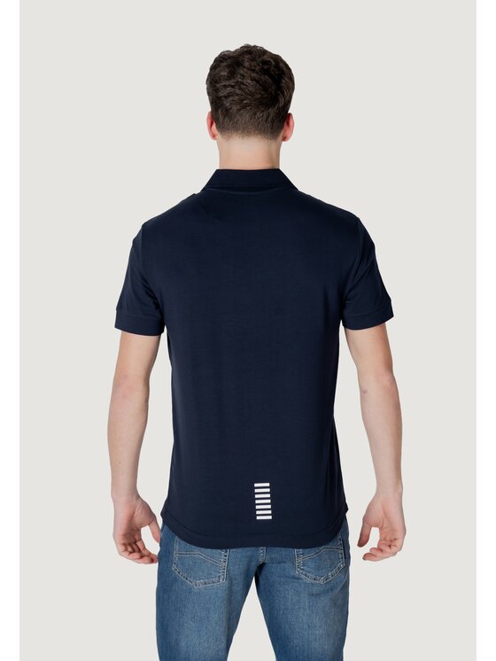 EA7 Emporio Armani EA7 Emporio Armani Polo 8NPF14 PJVQZ Niebieski Casual Fit