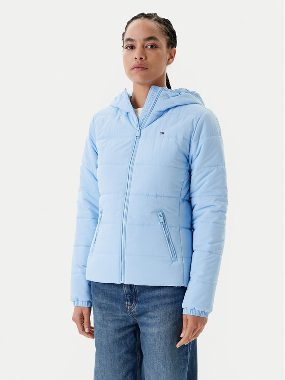 Tommy Jeans Tommy Jeans Bunda pro přechodné období DW0DW20959 Světle modrá Slim Fit
