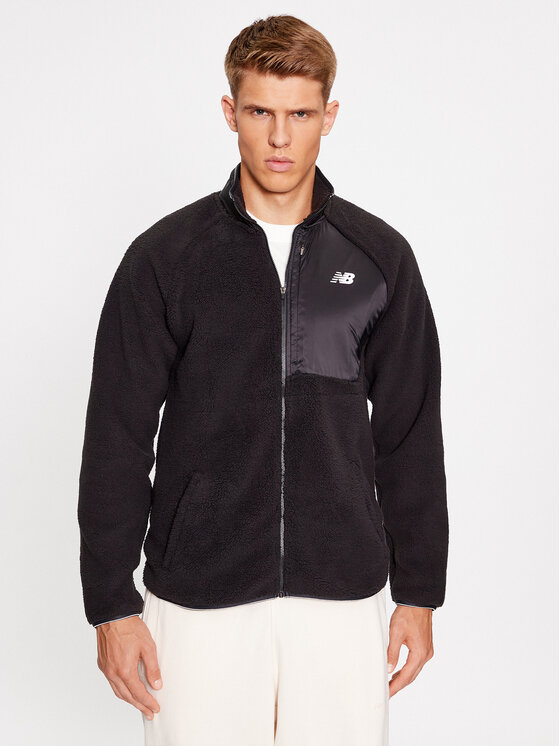 New Balance Mikina Q Speed Sherpa Jacket MJ33285 Čierna Regular Fit