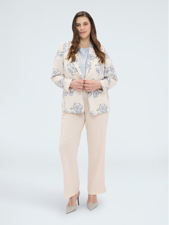 Fiorella Rubino Fiorella Rubino Giacca di transizione Q030T000278N0V1 Crema Regular Fit