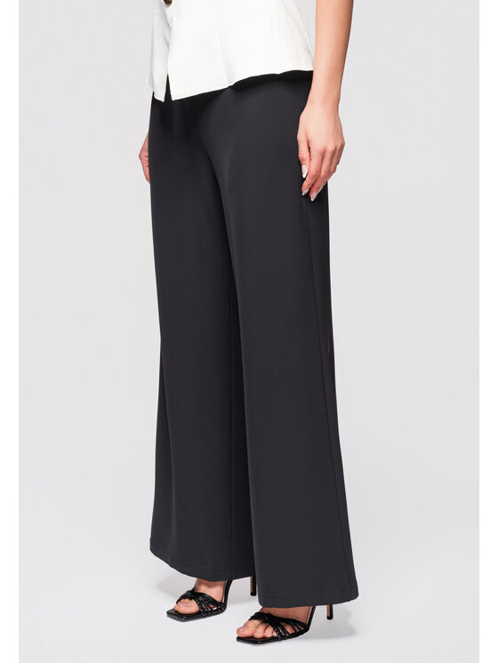 Ombre Ombre Spodnie materiałowe OW-PA-E0009 Czarny Relaxed Fit