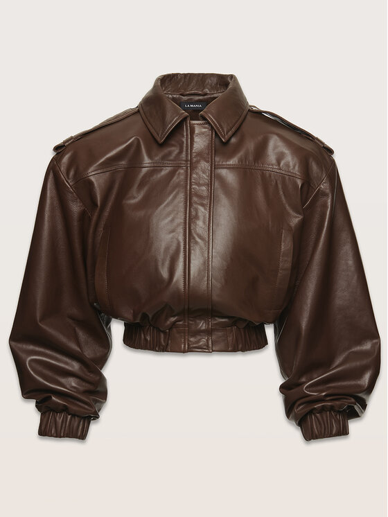 La Mania La Mania Giacca di pelle BERLIN Beige Classic Fit