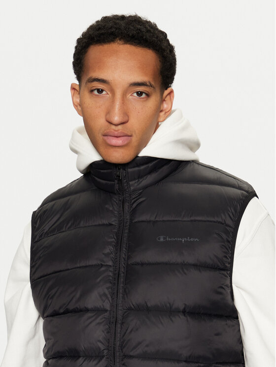Champion Champion Αμάνικο Μπουφάν 220343 Μαύρο Regular Fit