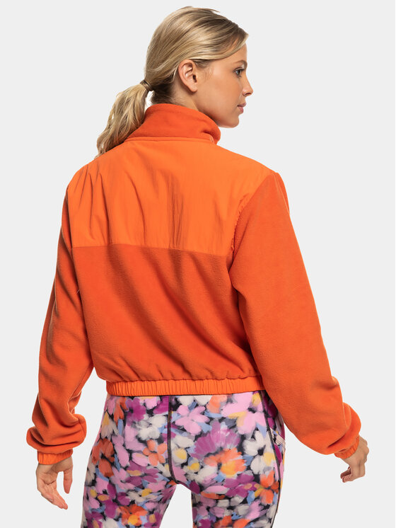 Roxy Roxy Fleecová mikina Wow Zip Up Jkt Plfl ERJPF03141 Oranžová Regular Fit