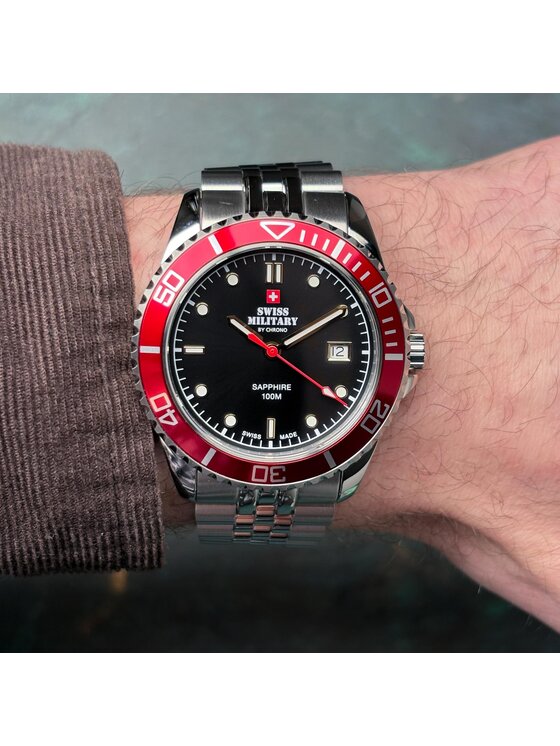Swiss Military by Chrono Swiss Military by Chrono Zegarek SM34109.04 Srebrny