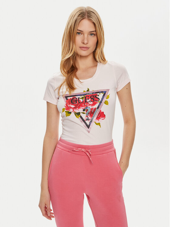 Guess T-shirt W4YI71 J1314 Ružičasta Regular Fit