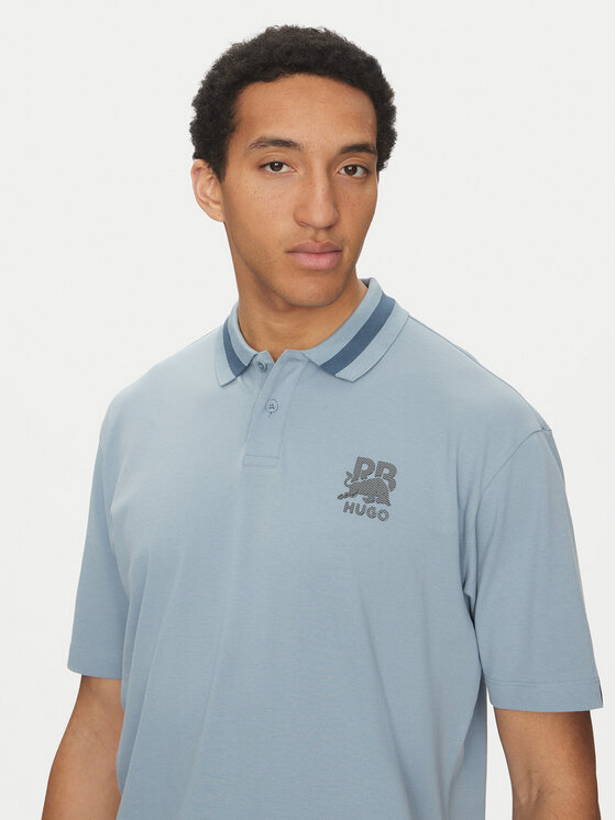 HUGO HUGO Polo Dodac_RB 50542748 Niebieski Regular Fit