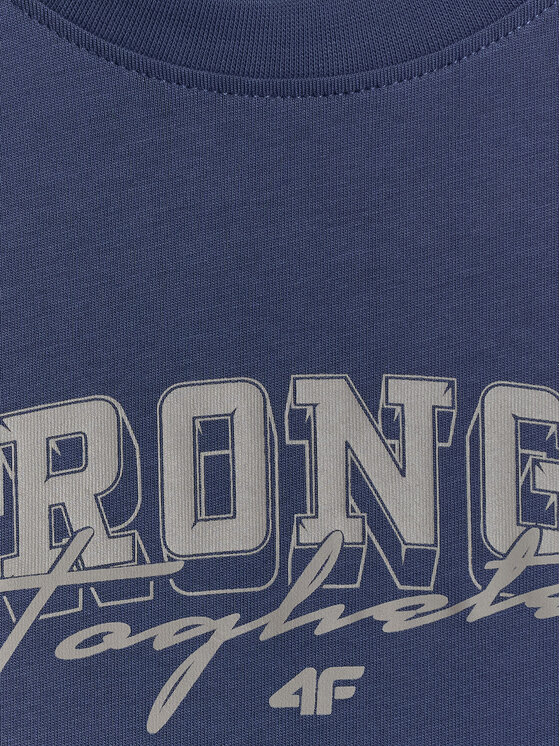 4F 4F T-Shirt CAMPUS VIBES Granatowy Loose Fit