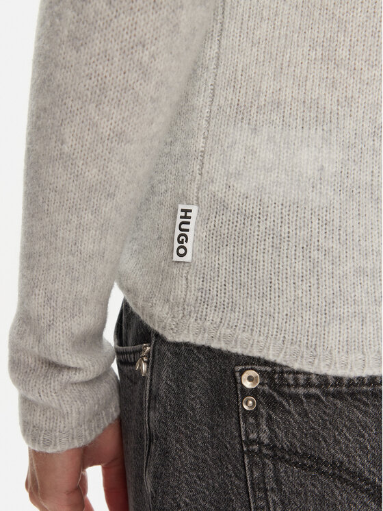 HUGO Hugo Megztinis Shakilyna 50522533 Pilka Slim Fit