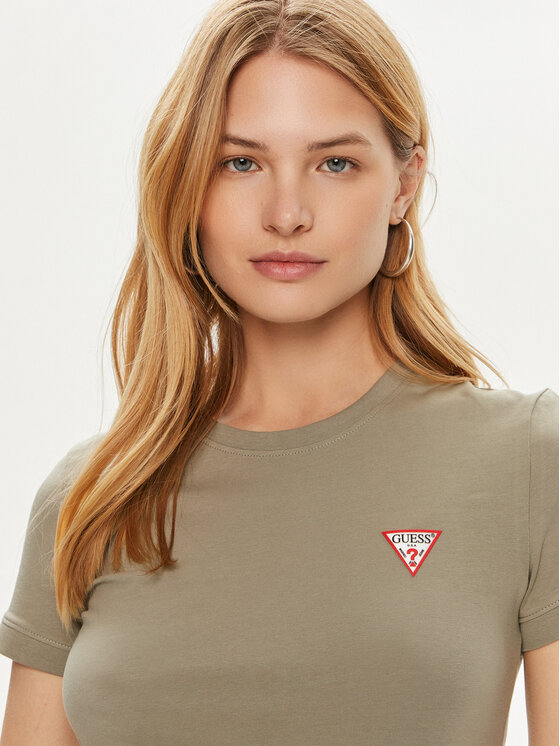 Guess Guess Тишърт W2YI44 J1314 Зелен Slim Fit