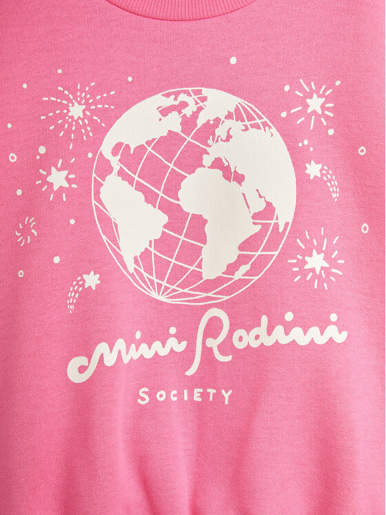 MINI RODINI Mini Rodini Bluza Society 2472011928 Różowy Regular Fit