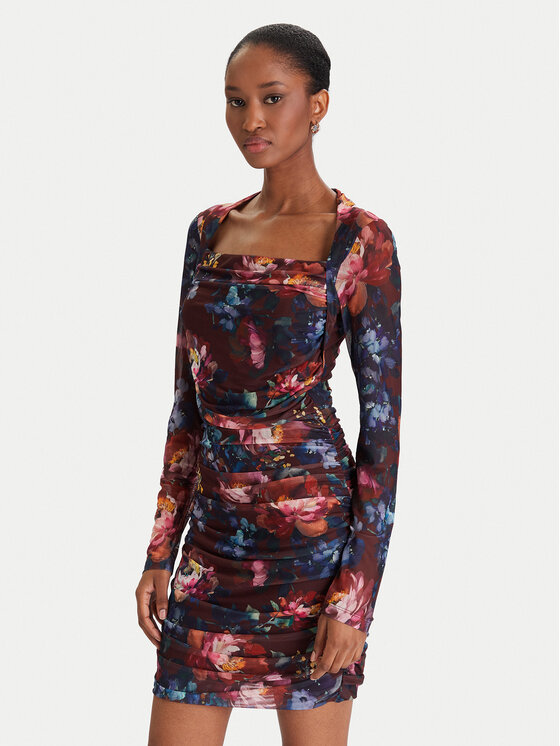 Guess Guess Koktejlové šaty W5BK65 KCZC2 Barevná Slim Fit