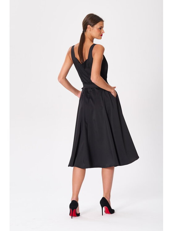 Castellani Castellani Sukienka codzienna Audrey Czarny Regular Fit