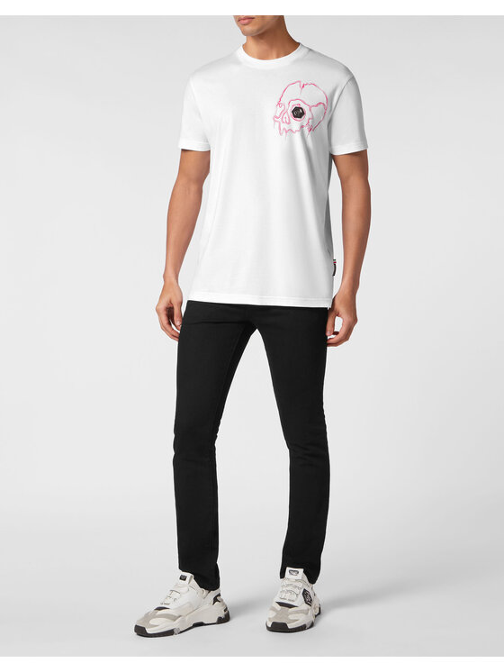 PHILIPP PLEIN PHILIPP PLEIN T-Shirt 9901 Biały Regular Fit