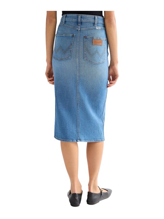 Wrangler Wrangler Spódnica jeansowa 112378225 Niebieski Regular Fit