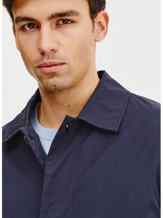 Pako Lorente Pako Lorente Płaszcz przejściowy P25SF-7X-001 Granatowy Classic Fit