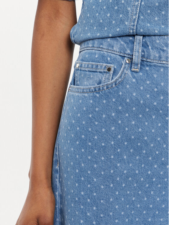 Custommade Custommade Blugi Oteca Dots 999449608 Albastru Wide Leg