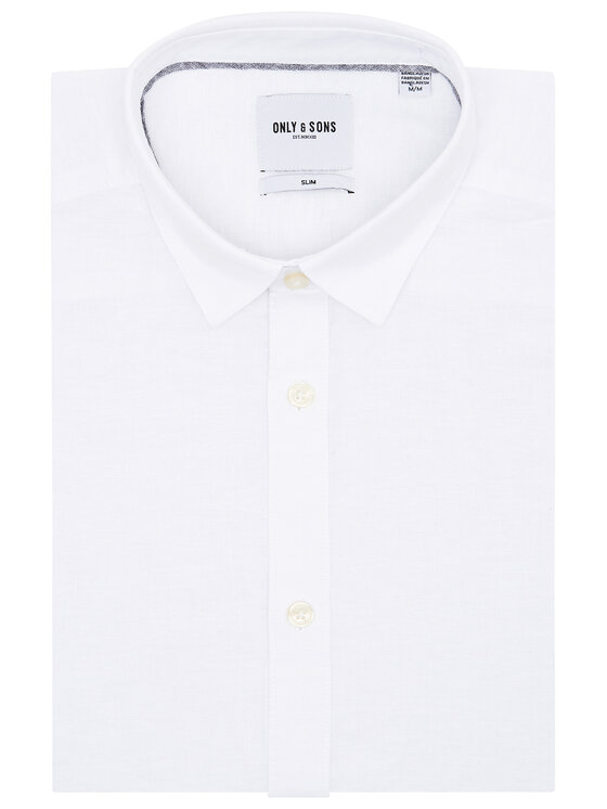Only & Sons Only & Sons Koszula Caiden 22012321 Biały Slim Fit