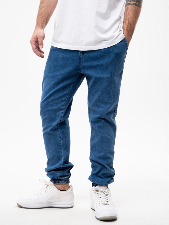 Joggery Metoda Sport, Rozmiar XL, Niebieskie, Spodnie Jeansowe Jogger Męskie Niebiekie Metoda Promo Mini M Logo Haft L