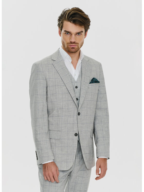 Pako Lorente Pako Lorente Kamizelka P24SF-8G-002 Szary Slim Fit
