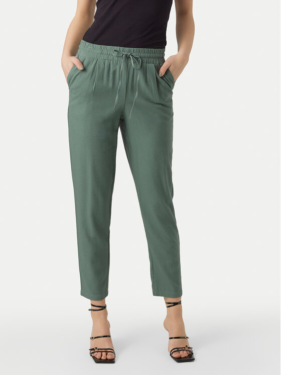 Vero Moda Vero Moda Pantaloni din material Jesmilo 10279691 Verde Regular Fit