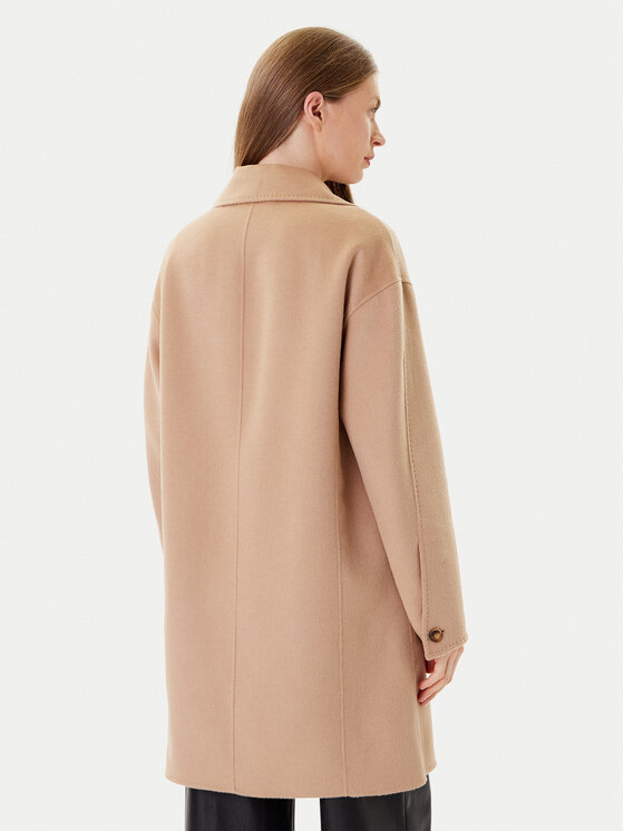 Marella Marella Cappotto di lana Good 2523016031 Beige Regular Fit