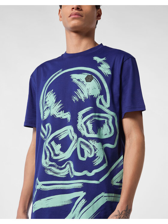 PHILIPP PLEIN PHILIPP PLEIN T-Shirt 24639 Niebieski jasny Regular Fit