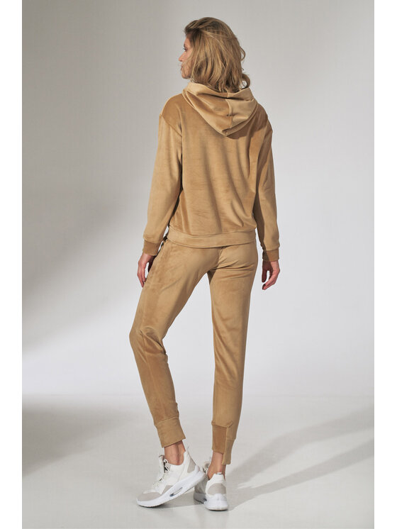 FIGL FIGLFIGL Pantaloni da donna M746 Beige Regular Fit