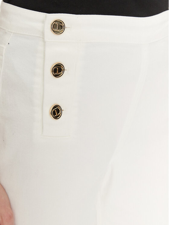 TWINSET TWINSET Τζιν 251TP2590 Εκρού Wide Leg