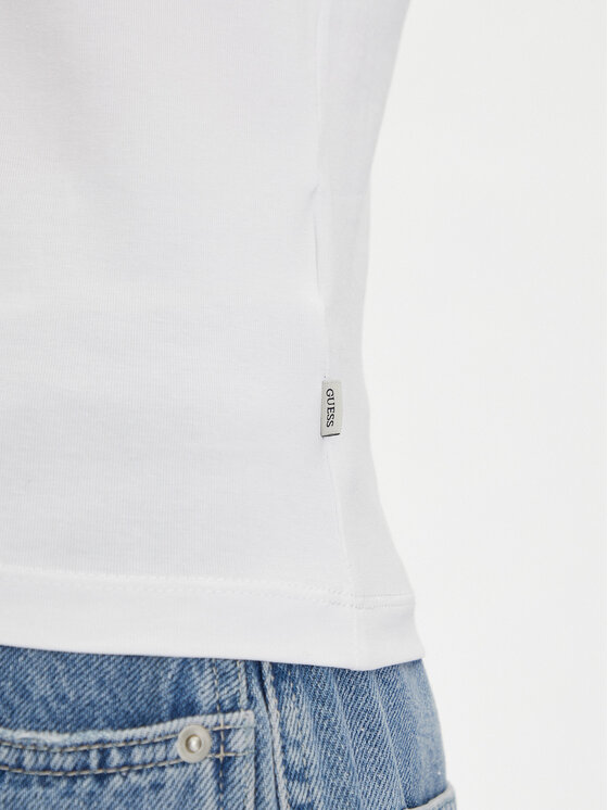 Guess Jeans Guess Jeans T-krekls W5GI24 J1314 Balts Regular Fit